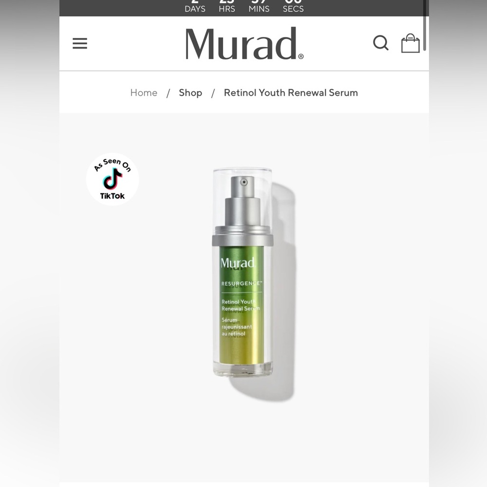 Murad Retinol Youth Renewal Serum NEW(Buy one get one free )